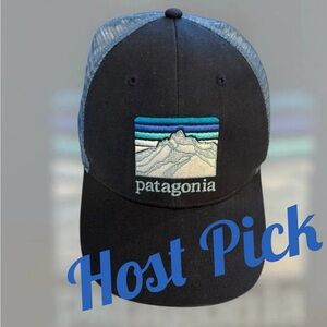 Patagonia Men’s New Navy P-6 Logo Adjustable Trucker Hat